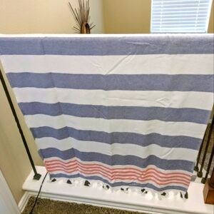 Egyptian Cotton Tapestry in Red White Blue NWOT